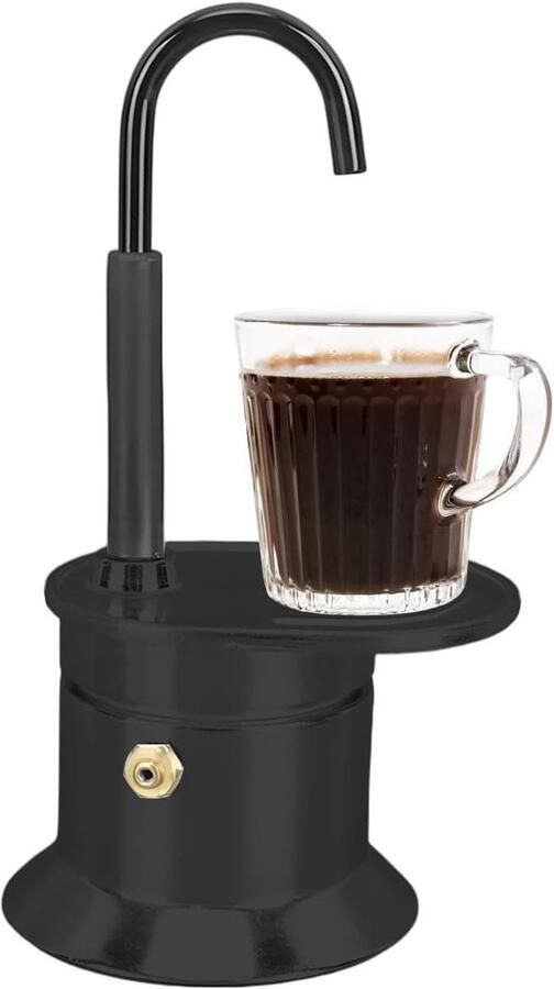 Koffiezetapparaat Waterketel Buiten Koken Zonder Stroom 17 cm Hoog Zwart