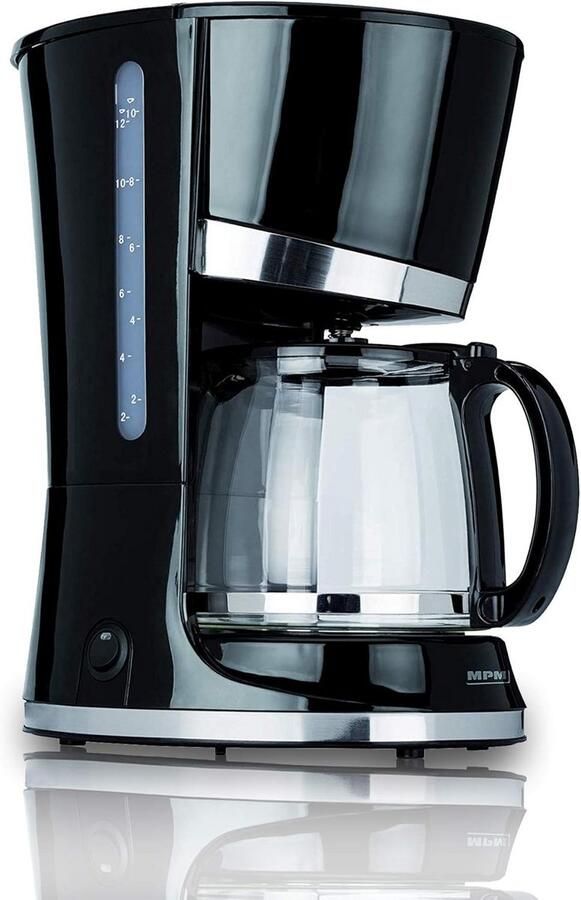 Koffiezetapparaat Zwart 12 Koppen Druppelkoffiezetapparaat met Kan en Warmhoudplaat