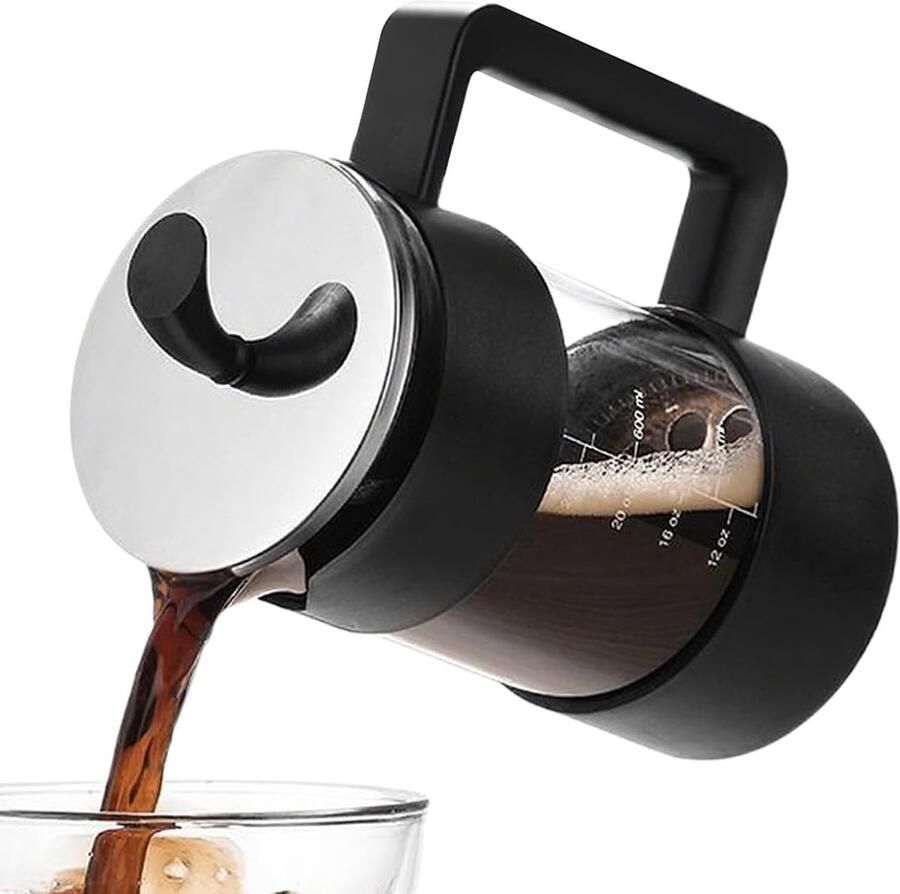 Koffiezetter Cafetière Koffie Zetten Druppelvrij Gieten 1 Liter Transparant