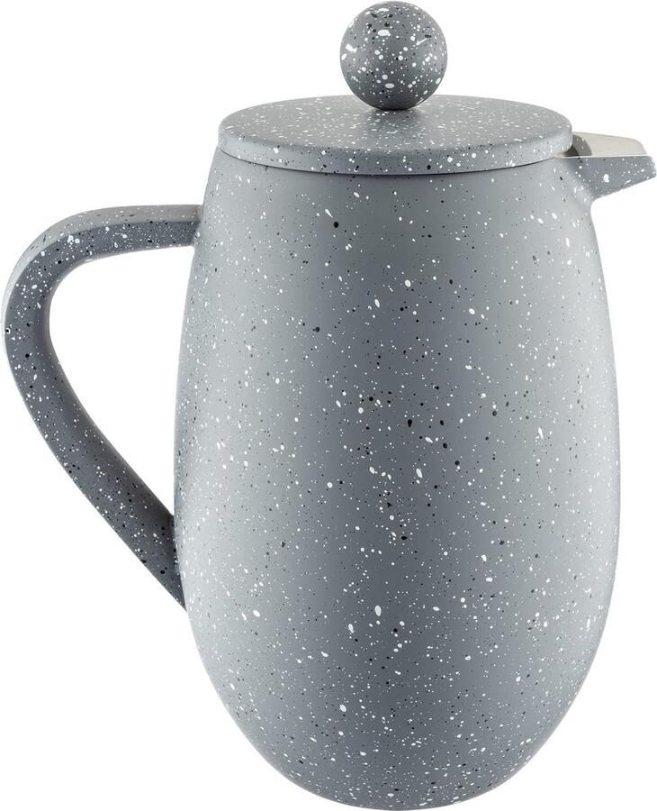 Koffiezetter Cafetière Koffie Zetten Dubbelwandig Warmhoudend 350 ml Grijs Graniet