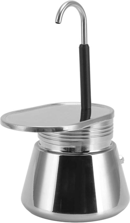 Koffiezetter Espresso Maker Koffie Zetten Roestvrij Staal 500ml Capaciteit Zilver