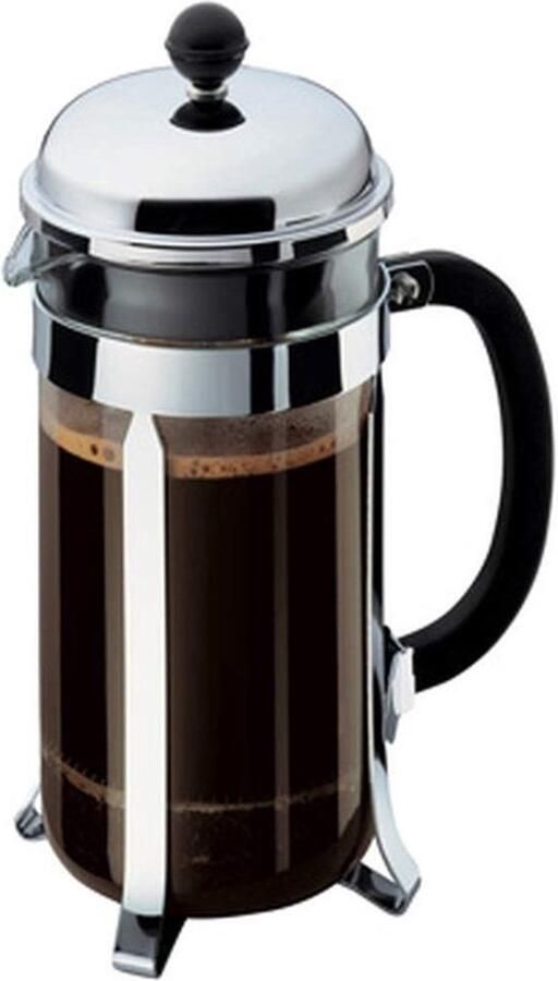Koffiezetter French Press Koffie Zetten Klassiek Design 1 Liter Chroom
