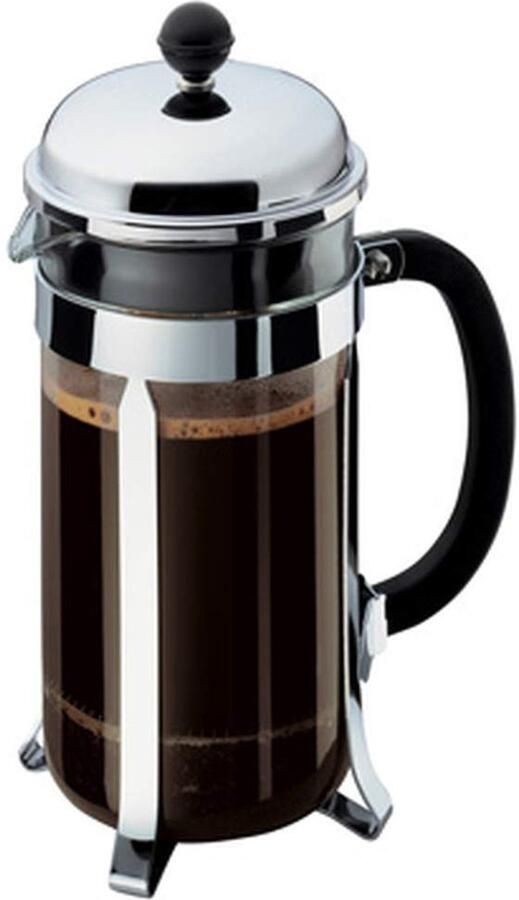 Koffiezetter French Press Koffie Zetten Klassiek Design 1 Liter Chroom