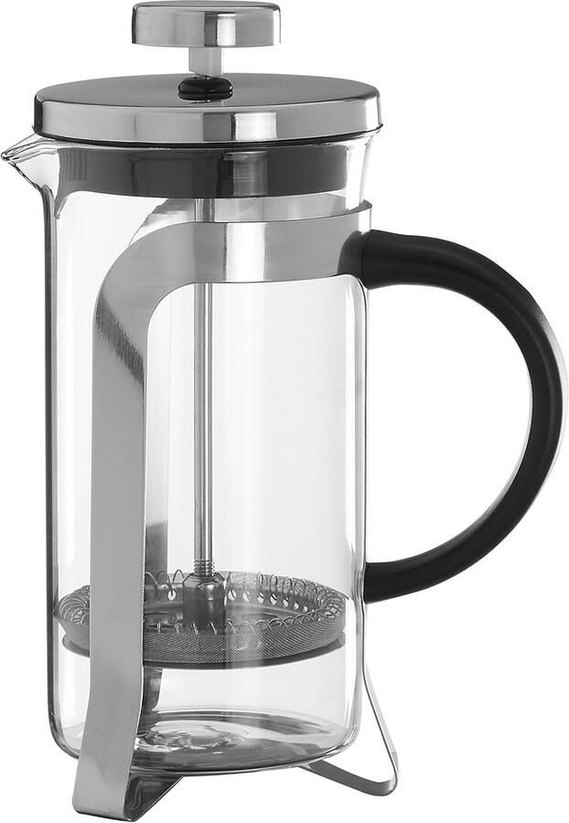 Koffiezetter French Press Verse Koffie Maken Roestvrij Staal 0.35 Liter Zilver