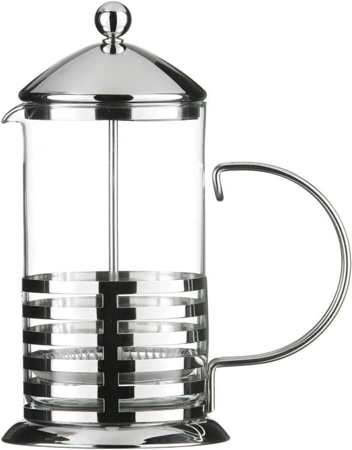 Koffiezetter Glas French Press Verse Koffie Maken Hittebestendig Glas 800ml Capaciteit Chroom