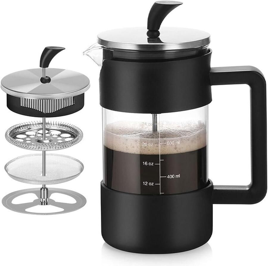 Koffiezetter Glas Waterkoker Koffie Bereiden Druppelvrij Schenken 1 Liter Transparant