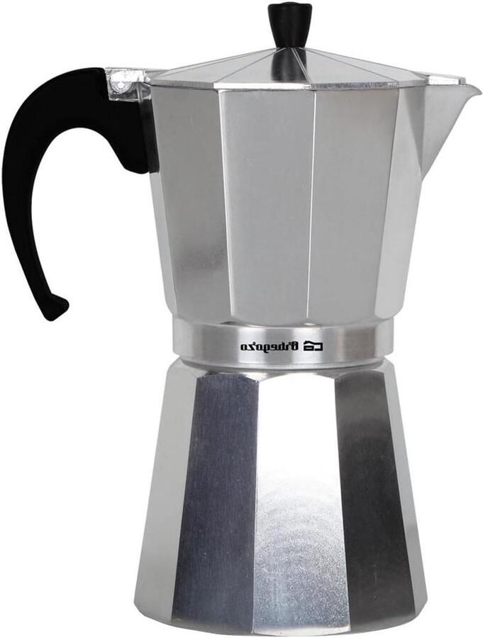 Koffiezetter Mokkapot Koffie Maken Aluminium 14 Kopjes Zwart