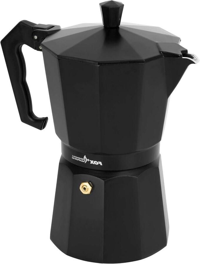 Koffiezetter Mokkapot Percolator Koffie Zetten Lichtgewicht Aluminium 300 ml Zwart