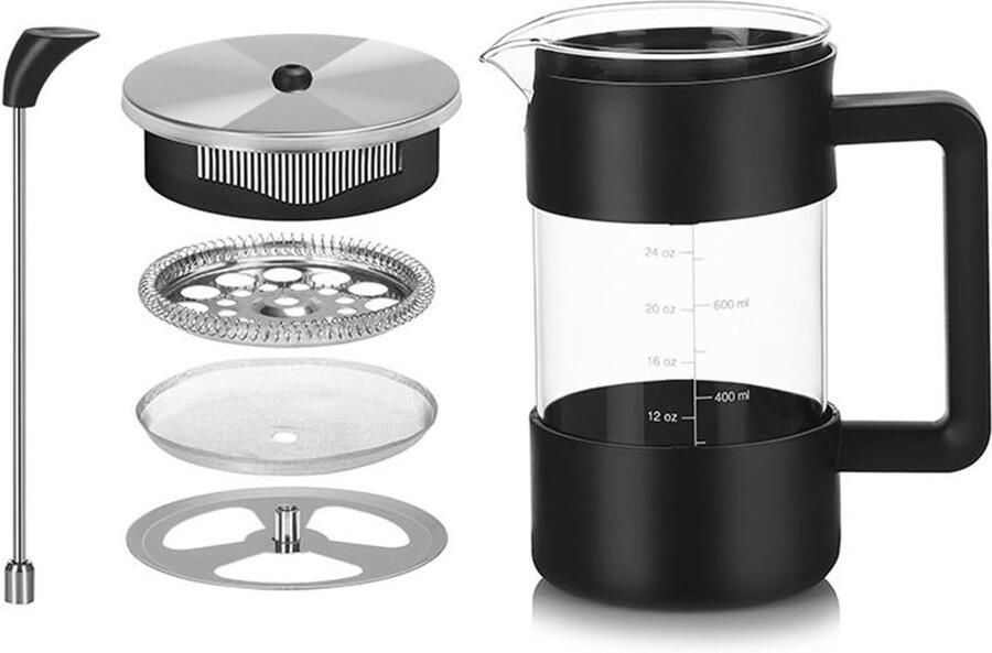 Koffiezetter Percolator Cafetière Verse Koffie Maken Hittebestendig Ontwerp 1 Liter Transparant