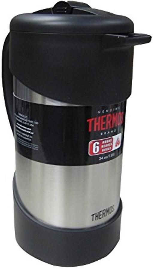 Koffiezetter Percolator Koffie Maken Vacuüm Isolatie 1 Liter Zilver Zwart