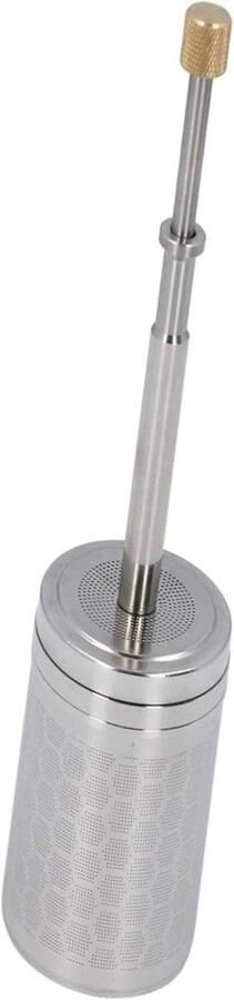 Koffiezetter Plunger Thee Maker Verse Koffie Maken Roestvrij Staal 21 cm Zilverkleurig