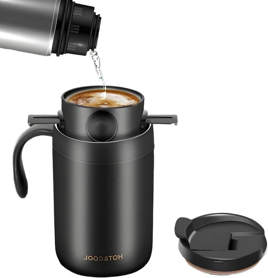 Koffiezetter Reismok Outdoor koffie Vacuüm geïsoleerd 6 uur warm Zilver