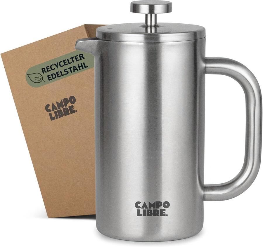Koffiezetter Thermoskan Koffiepers Verse Koffie Maken Dubbelwandig Geïsoleerd 600ml Metaal