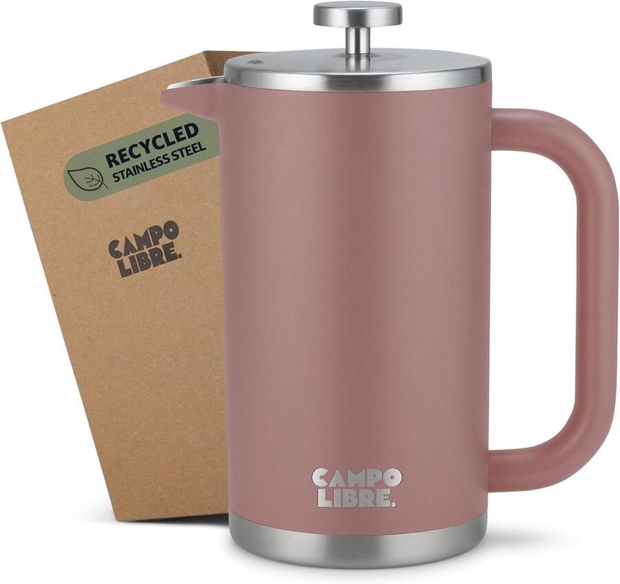 Koffiezetter Thermoskann Warme Koffie Dubbelwandig Geïsoleerd 1000ml Roze