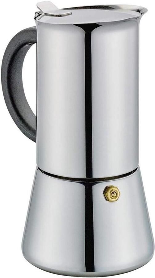 Koker voor het bereiden van espresso Apparaat voor koffiezetten Espresso bereiden Roestvrij staal 4 kopjes Zilverkleurig