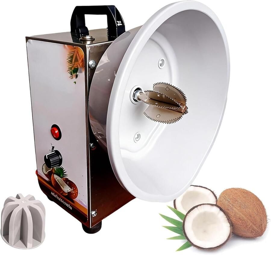 Kokos Rasp Machine Kokosvlokken Maker Snel Kokos Verwerken Instelbare Snelheid 24x24.5x32cm