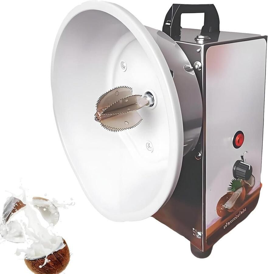 Kokosrasp Machine Kokosraspapparaat Elektrisch Kokos Verwerken 3 Snelheden Instelbaar 35 kg u Zilverkleurig