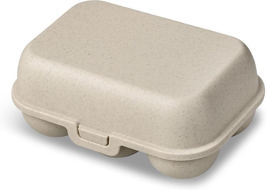 Kom compacte eierbox voor onderweg handig voor lunch en picknick
