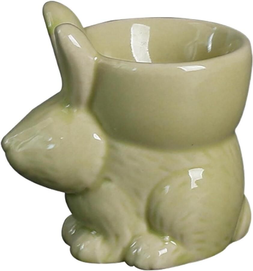Konijnen Eierdop Ei Houder Ontbijt Presentatie Charmant Design 10 x 8 x 6 cm Groen