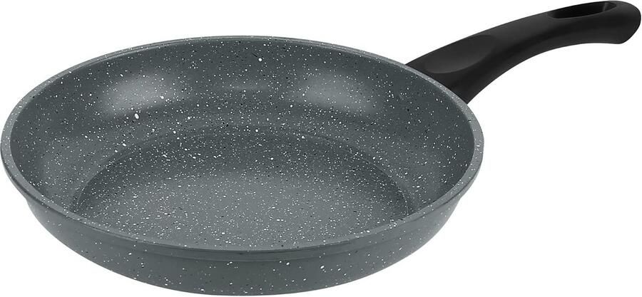Kook Grillpan Koekenpan Lekker Koken Non-stick Coating 20cm Marmer Grijs
