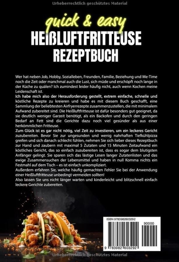Kookboek voor Heißluftfritteuse: 5 Ingrediënten & 15 Minuten Snel en Makkelijk Gerechten
