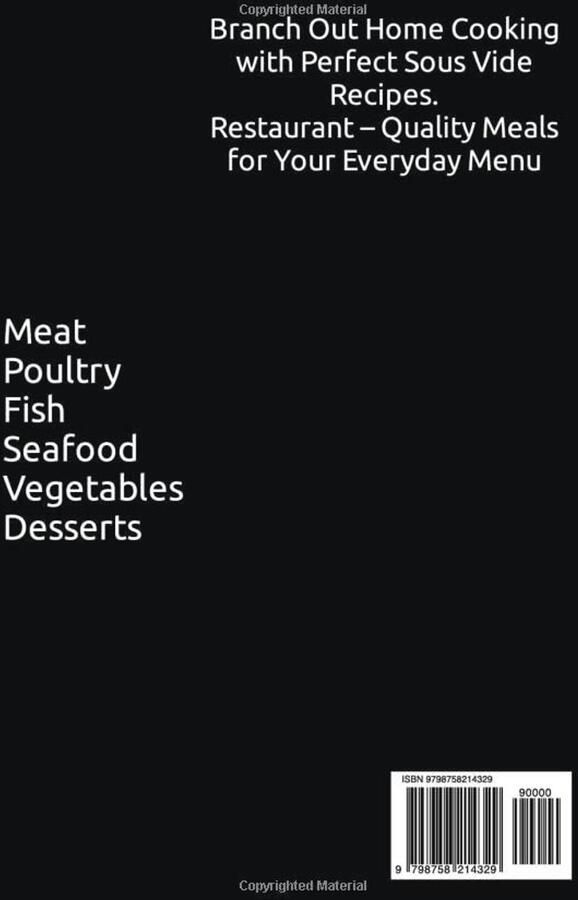 Kookboek voor Sous Vide: Maak Heerlijke Gerechten Thuis met Perfecte Sous Vide Recepten