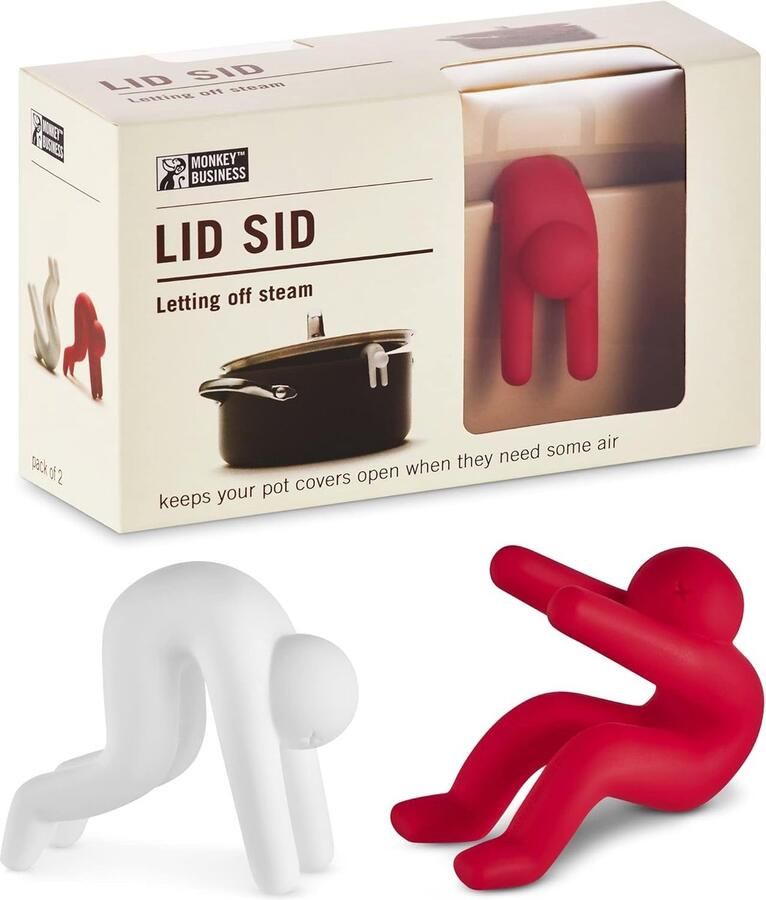 Kookgerei Accessoire Keuken Gadget Koken Zonder Overkoken Beschermt Tegen Overkoken 48x48 mm Rood Wit