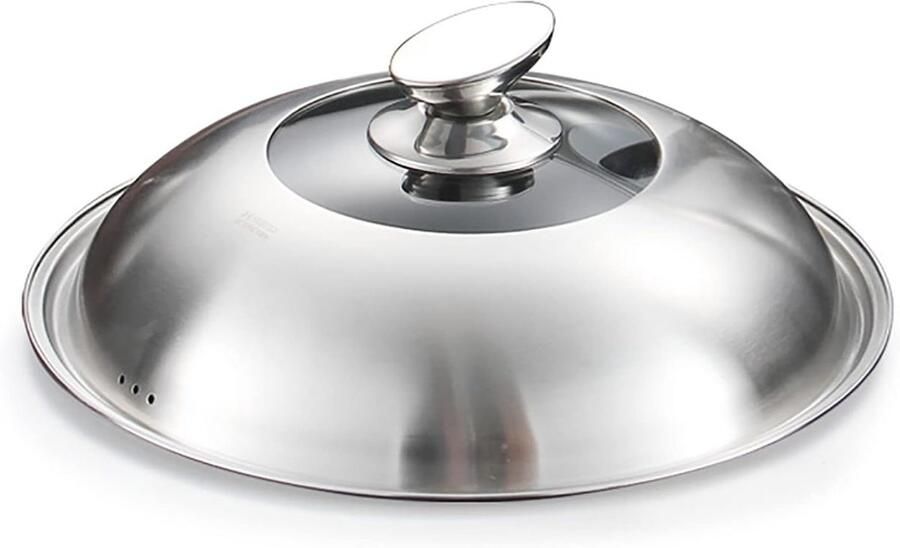 Kookgerei Deksel Pannen Deksel Zichtbaar Koken Met Stoomuitlaat 36 cm Zilver