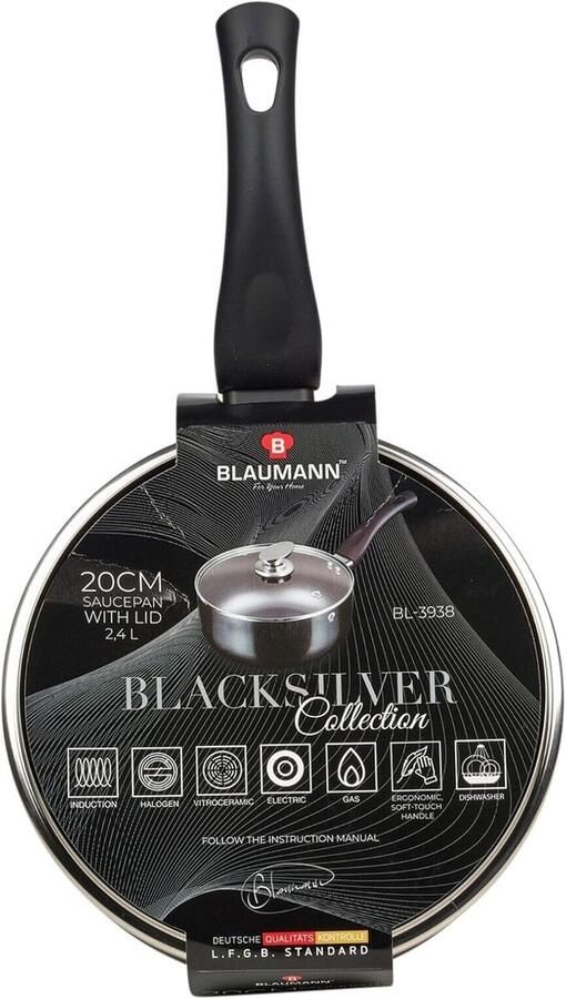 Kookgerei Steelpan Frituurpan Braadpan Dagelijks Koken Soft Touch Handvat 20x8.5cm Mat Zwart