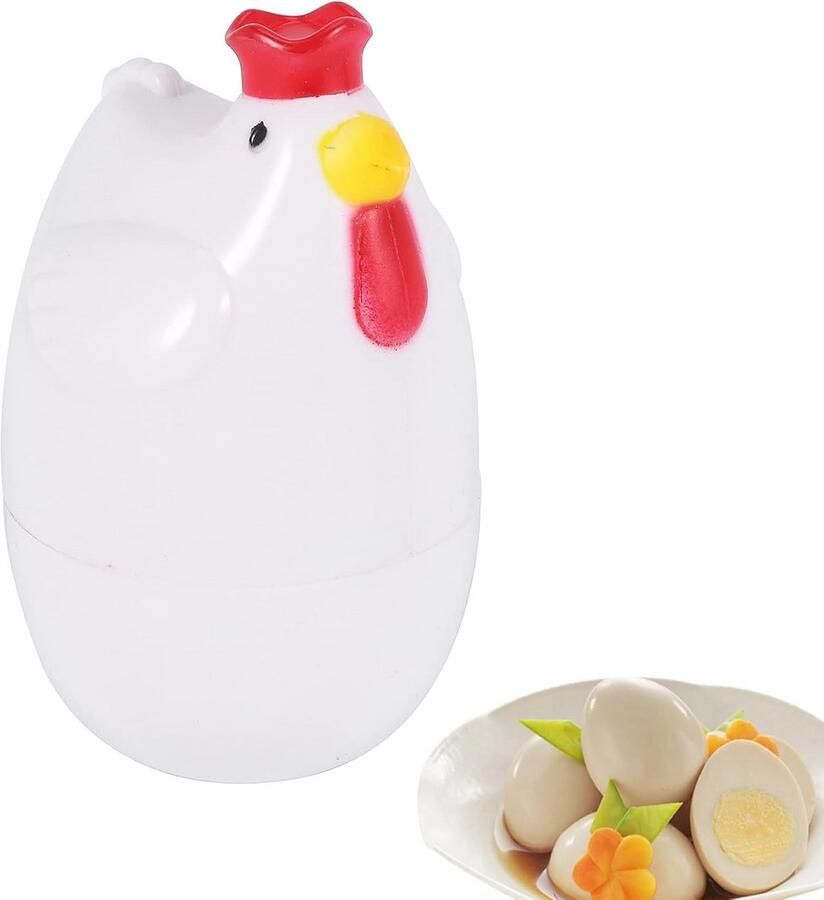 Kookgerei voor 1 Gekookt Ei Magnetron Eierkoker in Kuikenvorm