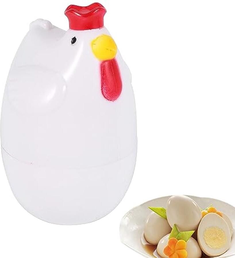 Kookgerei voor 1 Gekookt Ei Magnetron Eierkoker in Kuikenvorm