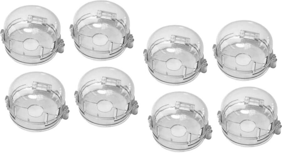 Kookknop Afdekking Fornuis Bescherming Kinderen Beveiligen Hittebestendig Plastic 8 Stuks Wit