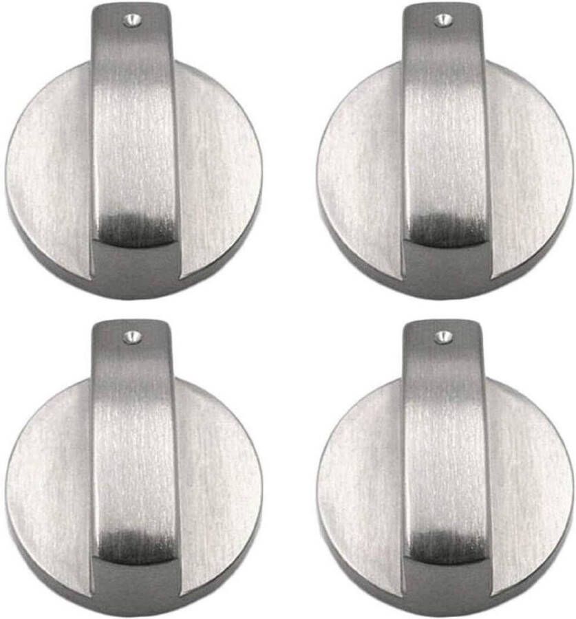 Kookknoppen voor Gasfornuis 4-Pack Metalen Ovenknoppen voor Keuken