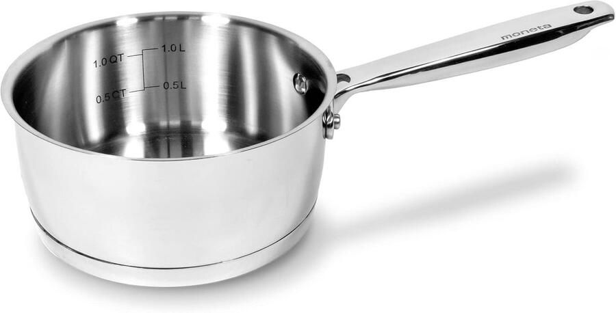 Kookpan 1 Handvat 16 cm RVS Geschikt voor Alle Kookplaten Inclusief Inductie