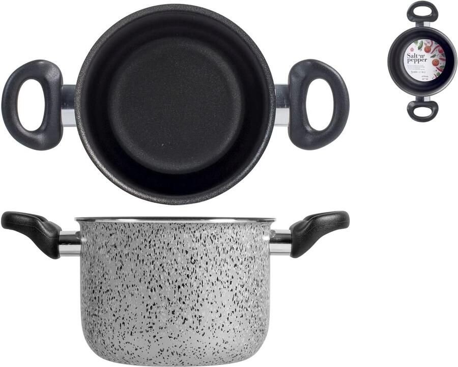 Kookpan 16 cm met anti-aanbaklaag van aluminium Licht en praktisch voor gezond koken