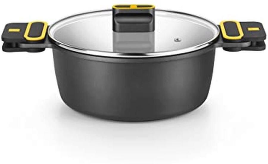 Kookpan 24 cm van gegoten aluminium met PFOA-vrije antiaanbaklaag Geschikt voor alle warmtebronnen en inductie