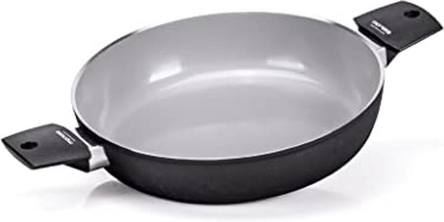 Kookpan 28 cm met natuurlijke coating voor inductie