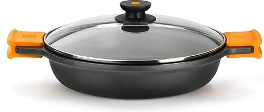 Kookpan 36 cm van gegoten aluminium in zwart Ideaal voor elke maaltijd