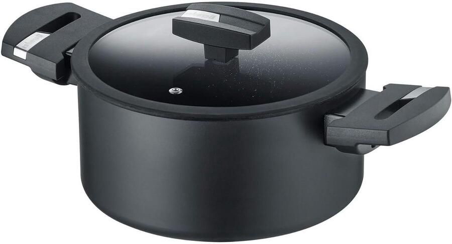Kookpan Aluminium Duurzame Pan Energiezuinig Koken Gemaakt van Blikjes 20 cm Zwart