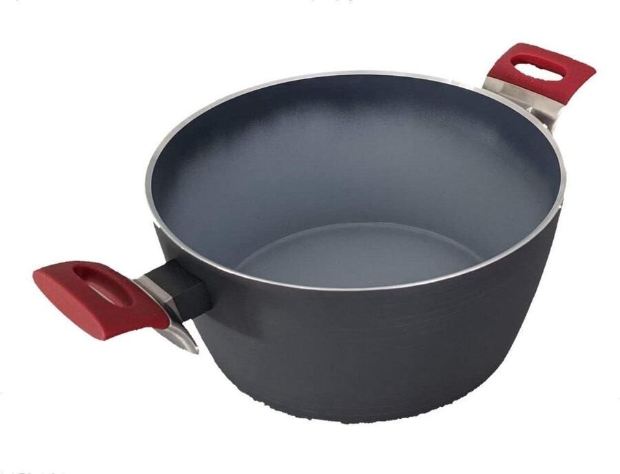 Kookpan Aluminium Giet Aluminium Pan Dagelijks Koken Natuurlijke Antiaanbaklaag 20 cm 2.5 Liter Zwart