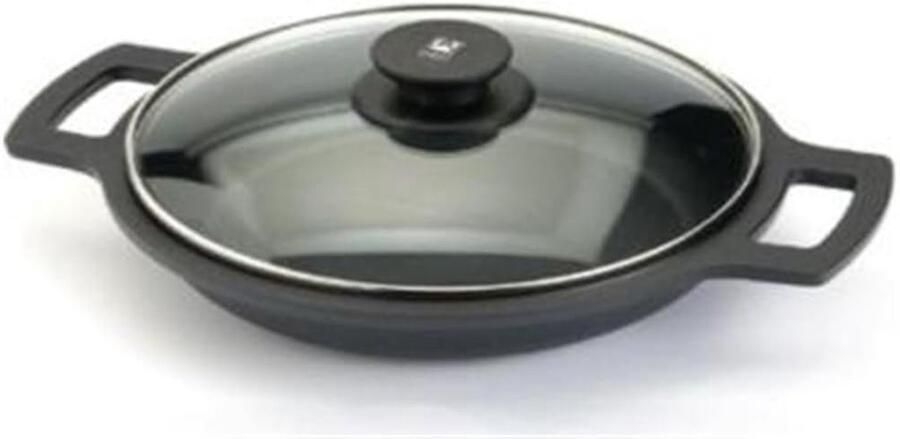 Kookpan Aluminium Gietaluminium Pan Dagelijks Koken Energiebesparend Diffusor 32 cm Diameter Zwart