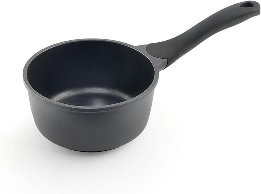 Kookpan Aluminium Koekenpan Gezond Koken Inductie Bodem 16 cm Zwart