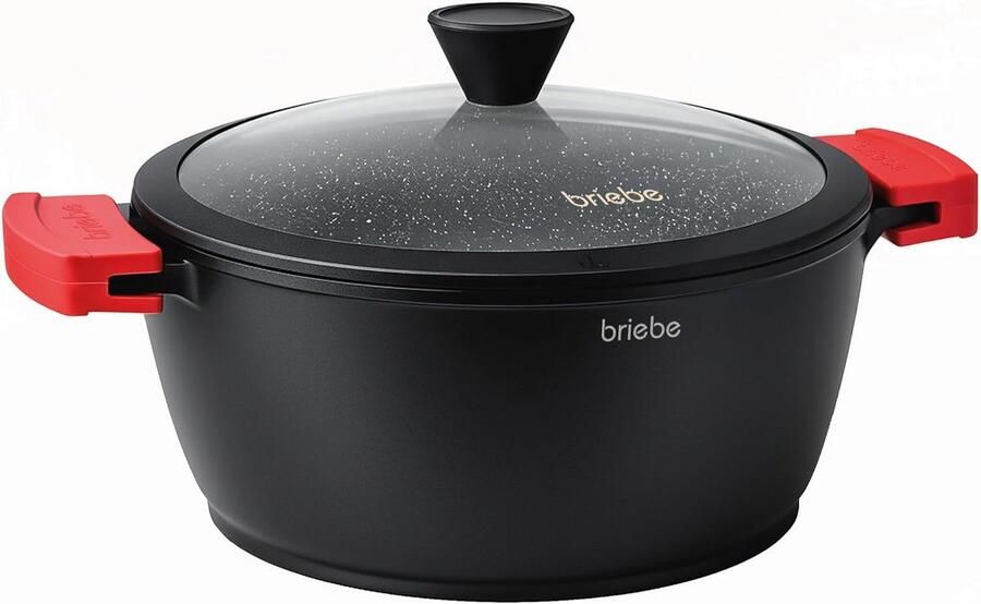 Kookpan Aluminium Koekenpan Gezond Koken Titanium Antiaanbaklaag 20 cm Zwart