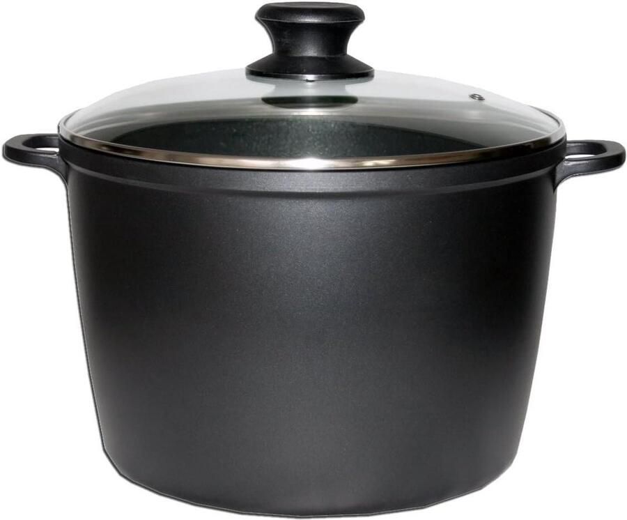 Kookpan Aluminium Soepketel Groot Maaltijden Bereiden Keramische Antiaanbaklaag 10 Liter Inhoud Zwart