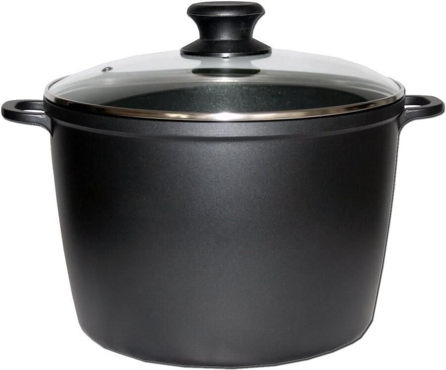 Kookpan Aluminium Soepketel Pan Koken en Pruttelen Keramische Anti-aanbaklaag 28 cm Diameter Zwart