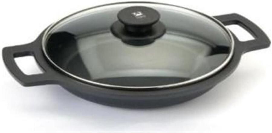 Kookpan Aluminium Steelpan Braadpan Koken op Inductie Energiebesparend Diffusie Vloer 32 cm Zwart