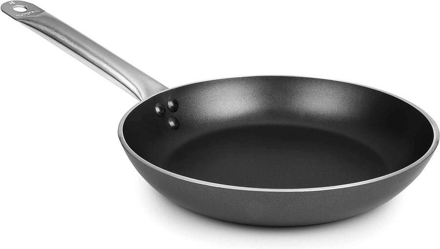 Kookpan Aluminium Steelpan Koken en Bakken Non-stick Coating 16 cm Diameter Grijs