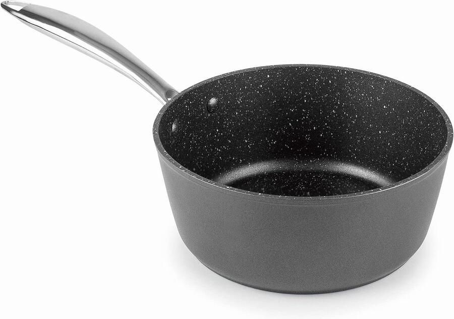 Kookpan Aluminium Steelpan Non-stick Dagelijks Koken Volledige Inductie Bodem 18 cm Diameter Zwart
