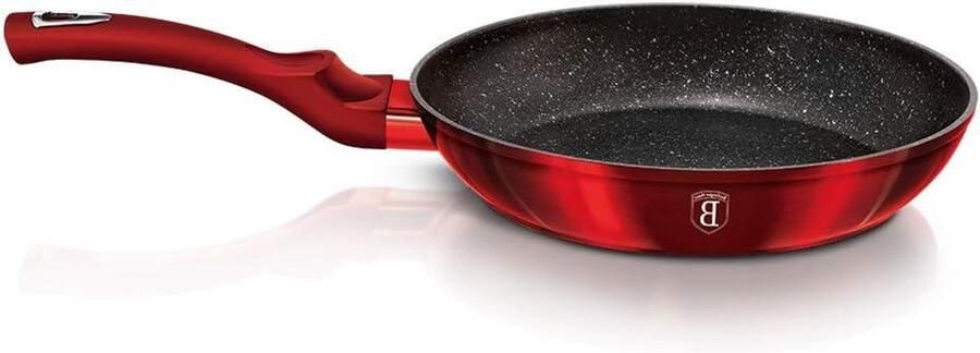 Kookpan Braadpan steelpan Snel maaltijden bereiden Turbo inductie bodem 20 cm Rood