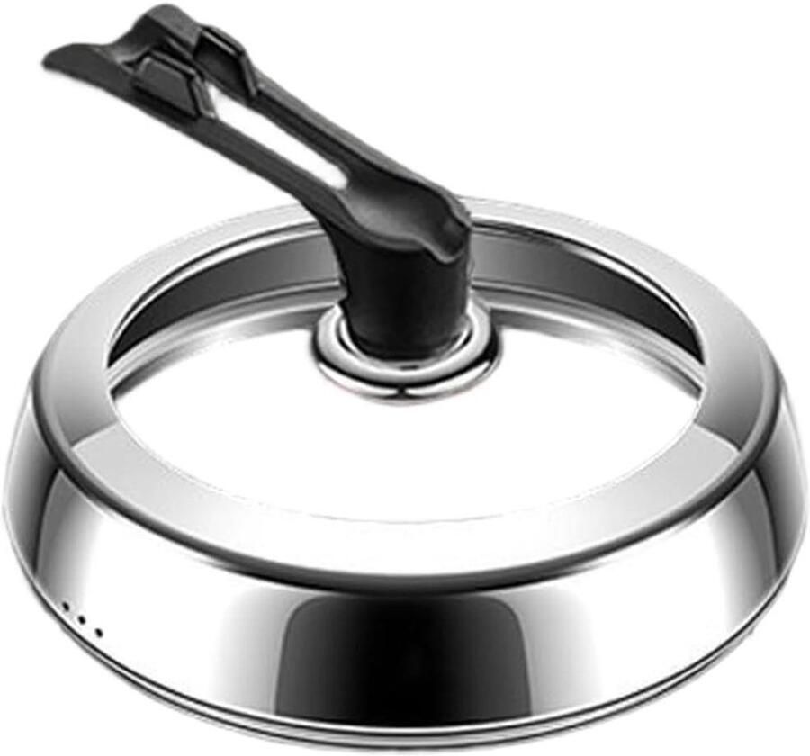 Kookpan Deksel Glazen Deksel Veelzijdig Koken Stoomontluchting 32cm Diameter Zilver